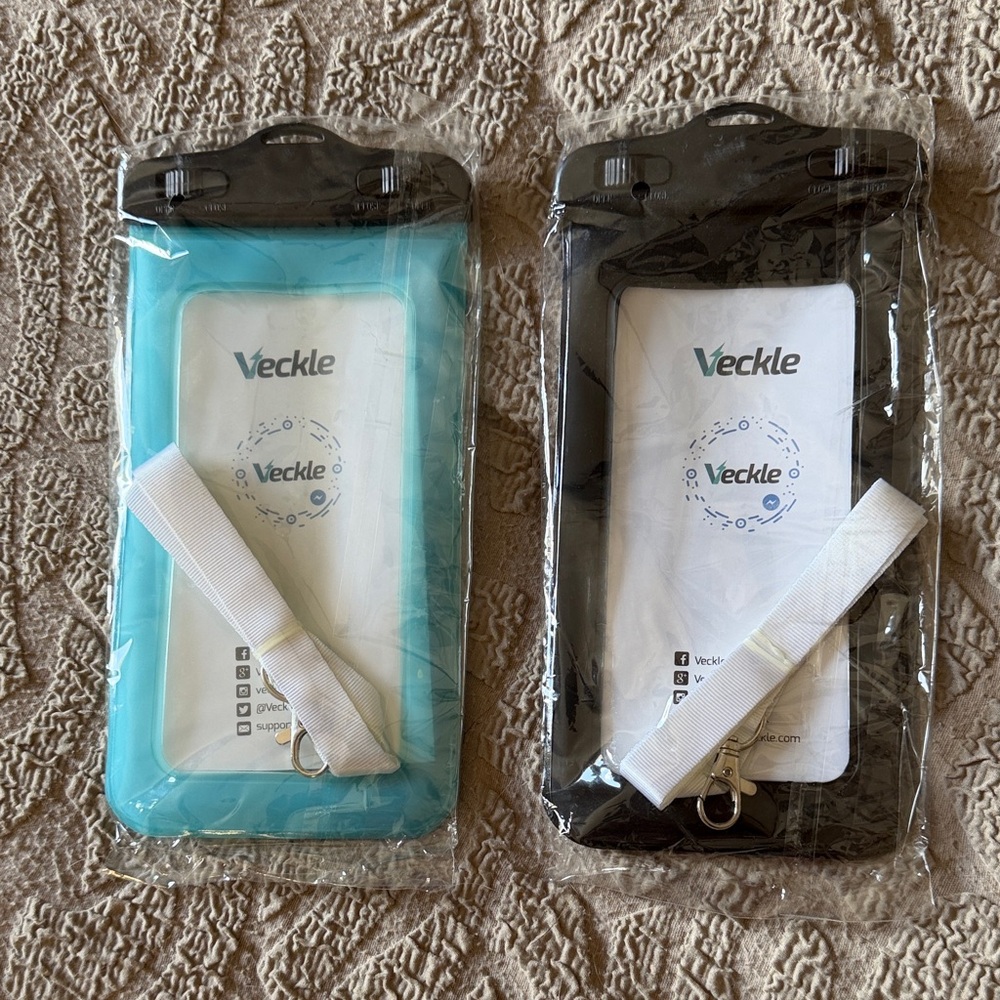 Waterproof Phone Pouch - Black and Blue Set of 2 Brand New